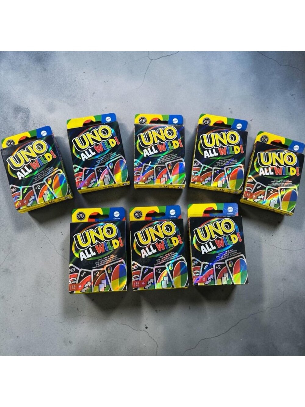 UNO All Wild Card Game - 8 Pack Lot - Every Card Is Wild! - Family And Party Gam